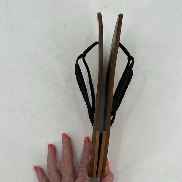 J. Crew Capri Braided Strap Flip Flop Sandals in Black - Size 10 - Picture 5 of 8